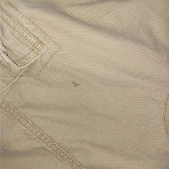 Abercrombie Fitch RN75654 heavyweight tan cargo shorts size 16 with draw strings - Picture 5 of 6